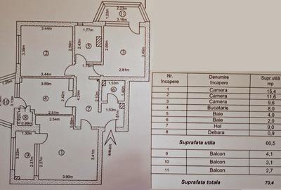 Ap. 3 decomandate Port, Faleza Dunarii, etaj 3, 71mp - 13