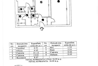 Vanzare apartament 2 camere decomandat, Vatra Luminoasa, 57mp, boxa subsol - 15