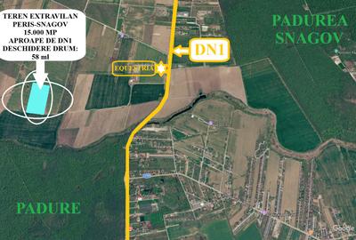 Direct proprietar – Teren 15.000 mp Snagov - Periș (aproape de  DN1, Equestria) - 3
