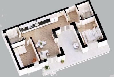Apartament cu 3 camere, 67 mp, zona Careiului - 14