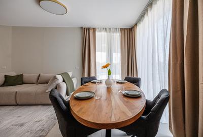 Apartament 2 camere, mobilat si utilat, terasa 12,8 mp | Comision 0 - 3