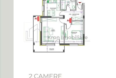 Apartament 2 camere finalizat, intabulat, etaj intermediar, cart.Tractorul, Sud - 16