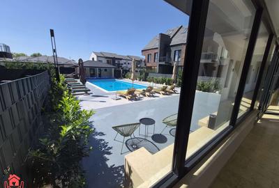 Tunari-PRIMA LOCUIRE, 3 camere curte, piscina exterioara, mobilat luxury, LIBER! - 14