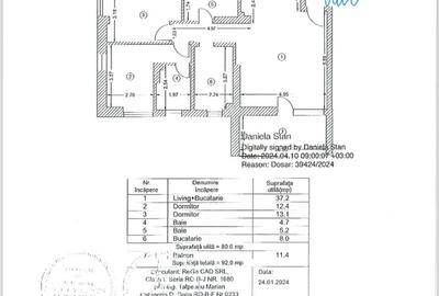 Apartament 3 camere 80,6MP | Sisesti | Vedere catre lac | - 11