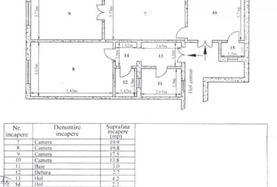 Apartament 4 camere/ Birouri/ Sediu firma zona Centru 87 mp etaj 1 - 12