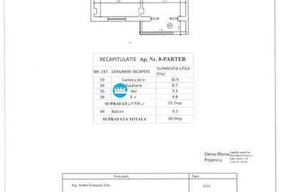Apartament 1 cameră, bloc nou (intabulat/mobilat/utilat), 38 mp | Vișa - 8