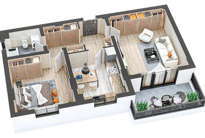 Apartament 2 camere decomandate 60mp + 5mp balcon zona Ciresica - 6
