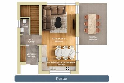 Casă individuală - 90 mp +curte 750 mp  complex Maurer Village Bod - 23