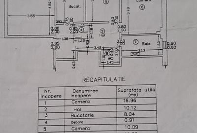 Apartament 3 camere decomandat - renovat - doua bai - mobilat - Dacia - bloc pe cadre - 13
