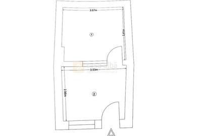Casă individuală cu 2 camere în Central