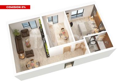 Apartament cu 2 camere decomandat în Mihai Viteazul