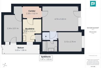 Apartament cu 3 camere, etajul 3, Calea Romanilor - 6