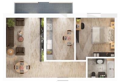 Apartament 2 camere - 56.15mp utili + balcon 6.7mp - Doamna Stanca - 3