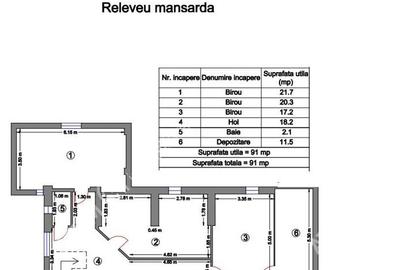 Spatiu de birouri zona Centrala 6 camere parcare privata - 7