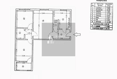 Apartament 3 camere -etaj 2 -Piata Rahova- bloc 4 etaje - anvelopat - 3