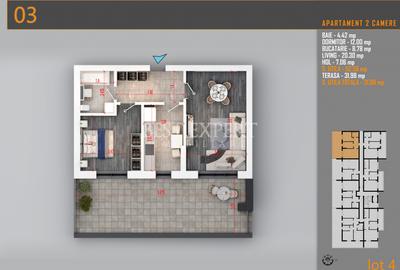 2 Camere Moderne| Terasa generoasa | Parcare inclusa |  avans 50% - 2
