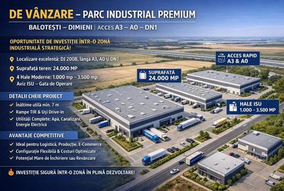 Spațiu industrial, 11950 mp în Balotești