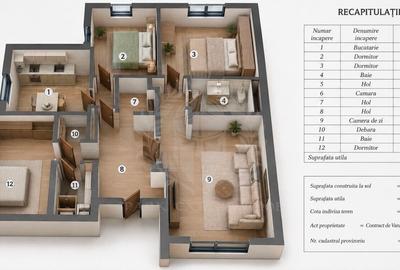 APARTAMENT 4 CAMERE // DECOMANDAT // GHE.DOJA //PARTER - 10