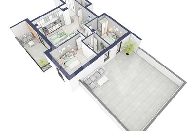 Apartament cu 3 camere semidecomandat în Turnișor