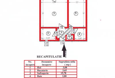 Apart. 2 cam. decomandat, 39 mp, et. 3, fara imbunat. zona Progresul II - 1