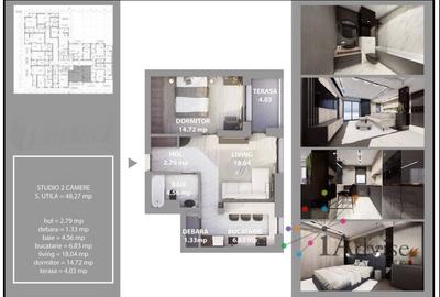 Studio modern într-un ansamblu rezidențial nou – Bartolomeu | Structura generoas - 13