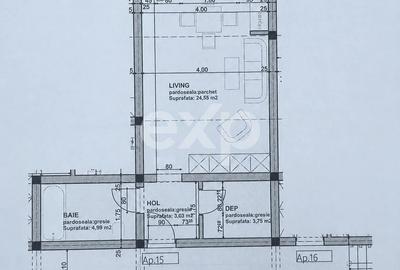 Garsonieră de vânzare – 36,32 mp utili + balcon | Sânpetru - 1