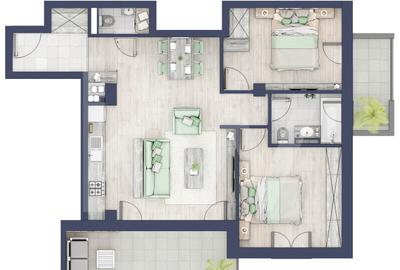 Apartament 3 camere, etaj 1, intabulare vara 2026 - 5