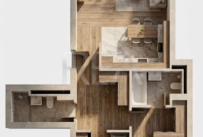 Apartament cu 3 camere decomandat în Universitate