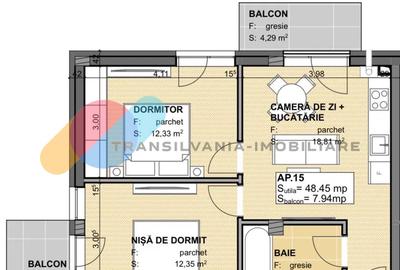 Apartament premium 3 camere, 48 mp, parcare subterana-Apahida - 8