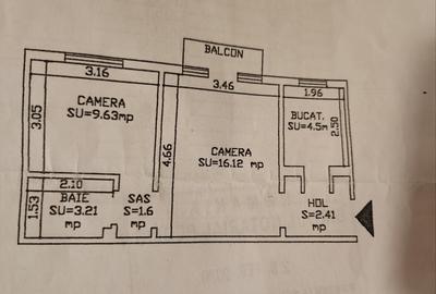 Apartament cu 2 camere semidecomandat în Păcurari