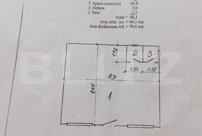 Spațiu comercial, de 60.00 mp, în Reghin