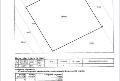 Teren intravilan 592 mp, bun de casa , deschidere 23,5 ml,  COSOBA, Jud  Giurgiu - 5
