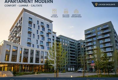 Apartament 3 camere finisat, 73 mp, parcare, cladire nZEB, zona Garii - 1