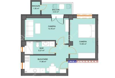 Apartament de 2 camere cu balcon si parcare subterana in Selimbar - 4