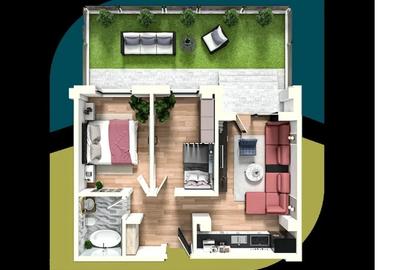 ESQ Village 3 Galata, apartament cu 3 camere, TIP 4, parter + curte - 17