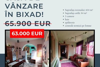 Casă cu 3 camere în Bixad
