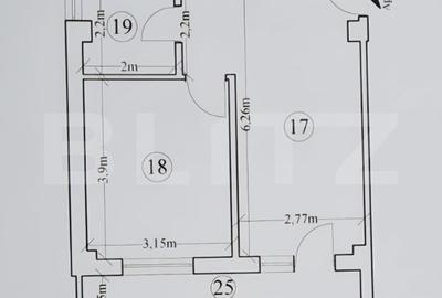 Apartament cu 2 camere decomandat în Hlincea