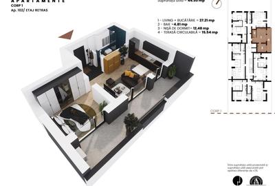 Apartament cu 2 camere nedecomandat în Bucovina