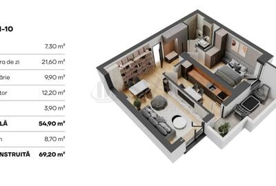 REA1028350 Apartament 2 camere Dimitrie Pompeiu metrou Pipera - 2