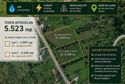 Teren intravilan de 5523 mp, în Izvoru Rece (Vaideeni)