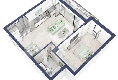 Apartament 2 camere, etaj 3 - 2
