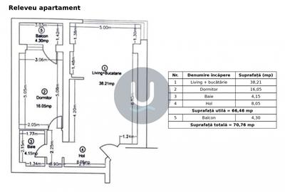 Apartament 2 camere mobilat, balcon cu vedere liberă – Ivory, Pipera - 19
