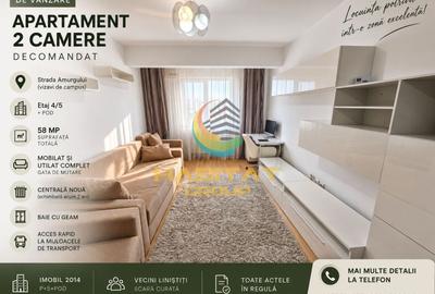 Apartament cu 2 camere decomandat, mobilat în Central