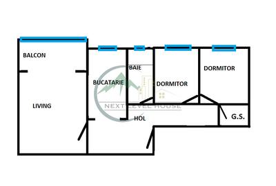 Apartament 3 camere, Judetean - 6