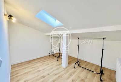 Penthouse 3 camere, intabulat, mobilat si utilat - dressing + 2 bai - 9