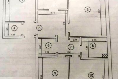 Apartament 4 camere decomandat, 2 bai, CT, etaj intermediar, Mircea - Galata - 1