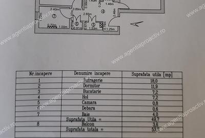 Apartament cu 2 camere, decomandat, 53,39 mp – Piața Centrală, bloc din 1988 - 10