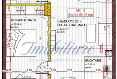Apartament cu 2 camere semidecomandat în Florești