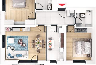 Apartament 3 camere  bloc nou – Exigent Plaza Faza 6 - 2
