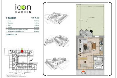 Garsonieră cu grădină privată - ansamblul ICON Garden, nou - finalizat - 4